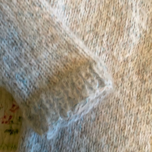 Hand Knit Baby Blue Sweater - Picture 3 of 3